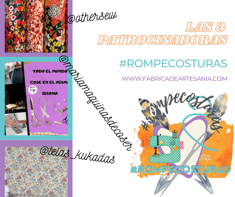 Patrocinan el reto las tiendas: mariamaquinasdecoser.com, othersew.com y telaskukadas.es